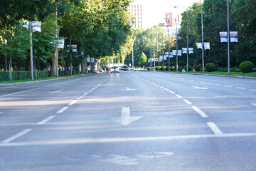 empty boulevard in Madrid, Spain. photo during the day.