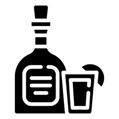 TEQUILA glyph icon,linear,outline,graphic,illustration