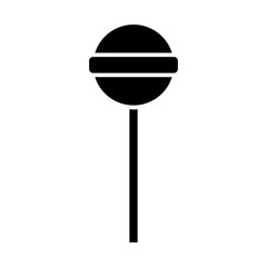 Lollipop icon, full black. Vector illustration, suitable for content design, website, poster, banner, menu, or video editing needs