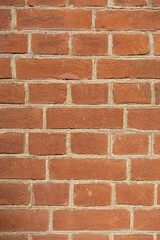 Fototapeta premium Empty old red brick wall background