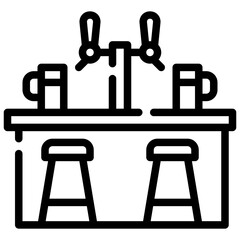 COUNTERBAR line icon,linear,outline,graphic,illustration