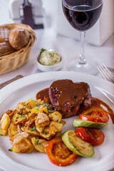 Grilled meat steak