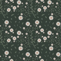 Flowers seamless pattern for holiday. Colorful illustration.