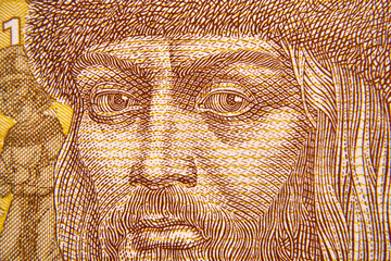 1 hrywna ,Ukraina, banknot w przybliżeniu ,1 hryvnia, Ukraine, approximately a banknote