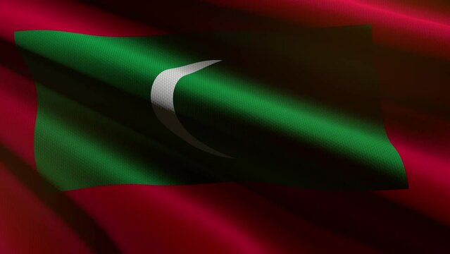 Maldives flag - loop animation