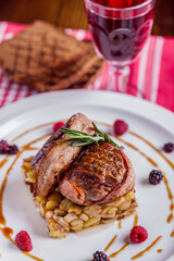 Fried meat with potatoes