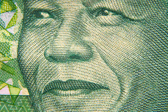 10 rand, RPA, banknot w przybliżeniu ,10 rand, South Africa, banknote approx