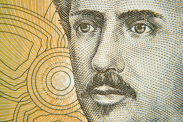 1000 peso ,Chile, banknot w przybliżeniu ,1000 pesos, Chile, banknote approx - obrazy, fototapety, plakaty