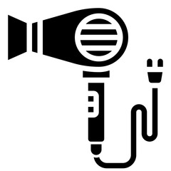 HAIR DRYER glyph icon,linear,outline,graphic,illustration