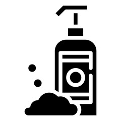 SHAMPOO glyph icon,linear,outline,graphic,illustration