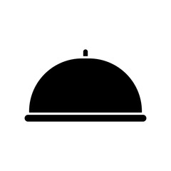 Cloche icon, full black. Vector illustration, suitable for content design, website, poster, banner, menu, or video editing needs