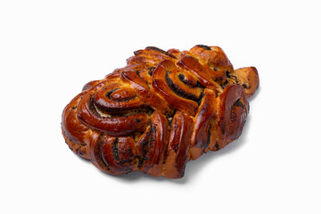 Braided bun with poppy seeds