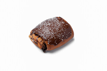 Bun with grated poppy seeds, chocolate