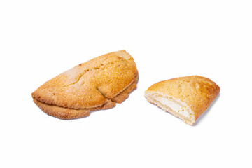 Bun with cheese sprinkled with sugar