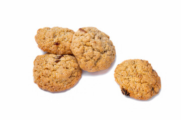 Oatmeal cookies with raisins and sugar