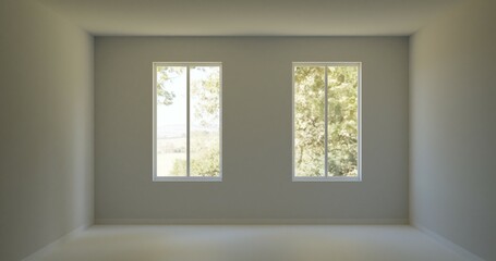 empty room with window