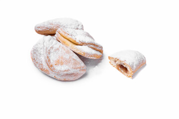 Pies with strawberry jam