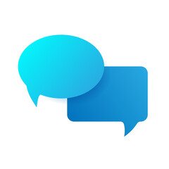 Chat icon with gradient. Vector design.