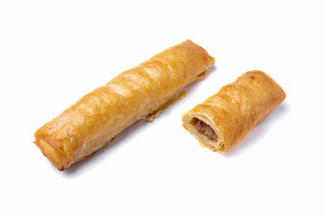 Puff tube with meat