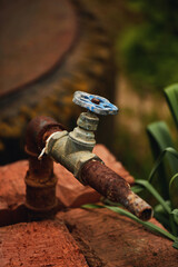 old rusty tap