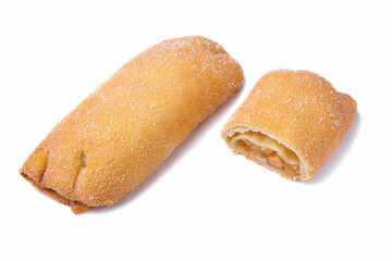 Bun with apple jam and sugar sprinkles