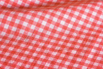 red and white checkered tablecloth