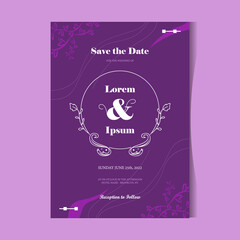 Simple wedding invitation template design