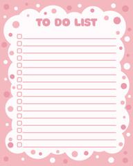To do list planner template
