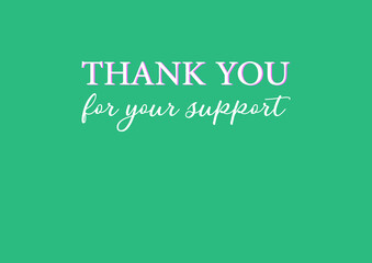 thank you for your support