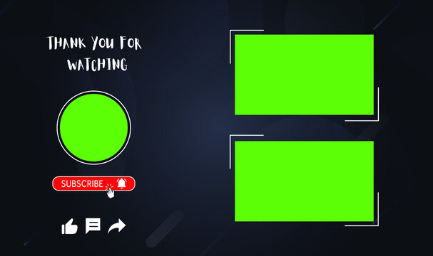 Thanks for watching. YouTube end screen background template design