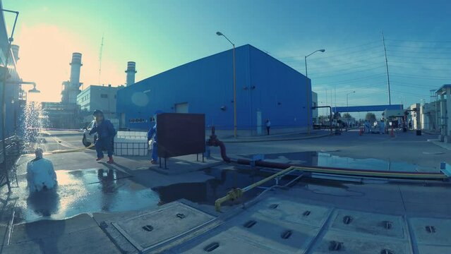 test dummy in simulated chemical emergency