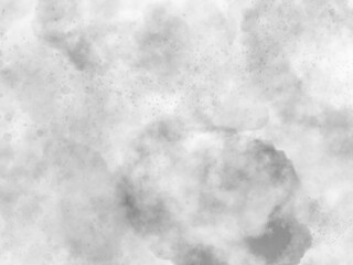 灰色の水のような背景、雲のようなイメージの水彩画