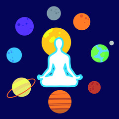 Universe Yogi Meditation with Planets