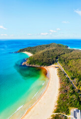 D Eliz bay beach 2 sky vert pan