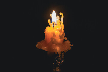 candle fire in the dark