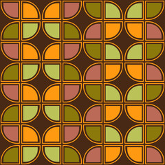 Seamless retro pattern, 1970s style - 516561714