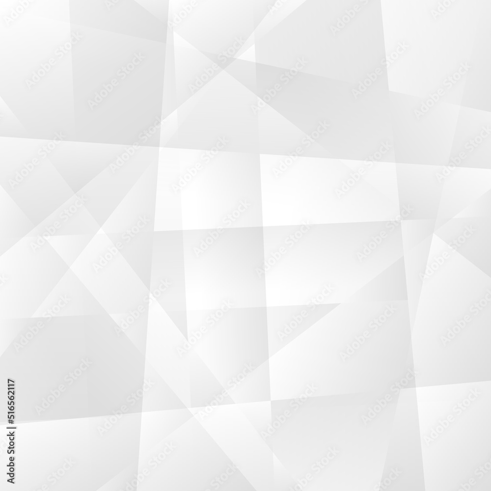 Poster Abstract white and gray gradient background. Modern minimalist design. Vector illustration with simple shapes like circle, square, rectangle. Monochrome light 3d futuristic design