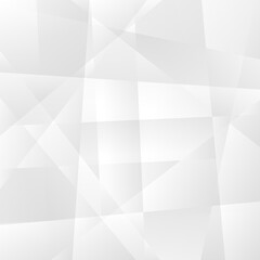 Abstract white and gray gradient background. Modern minimalist design. Vector illustration with simple shapes like circle, square, rectangle. Monochrome light 3d futuristic design