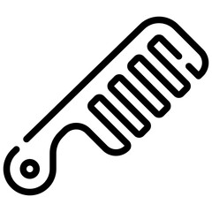 HAIR BRUSH line icon,linear,outline,graphic,illustration