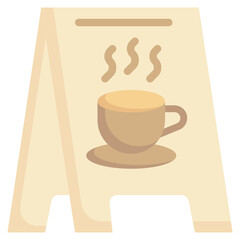 SIGNBOARD flat icon,linear,outline,graphic,illustration