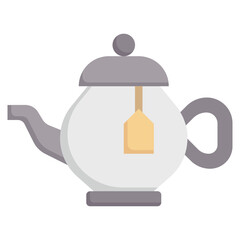 TEA POT flat icon,linear,outline,graphic,illustration