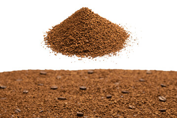 Instant coffee isolated on a background.