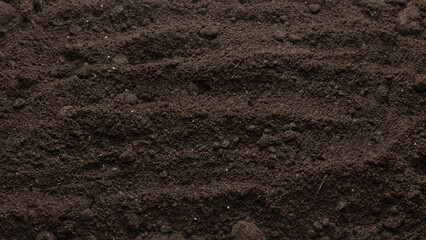 Black land for plant isolated on white background.
