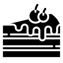PIECE OF CAKE glyph icon,linear,outline,graphic,illustration