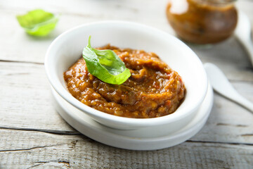 Traditional homemade roasted vegetables dip