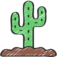 Cactus In Ground Icon