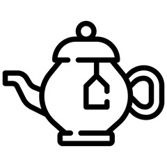 TEA POT line icon,linear,outline,graphic,illustration