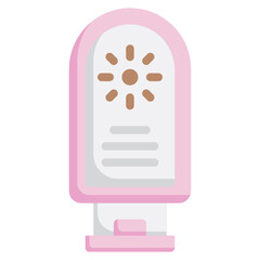 SUN CREAM flat icon,linear,outline,graphic,illustration