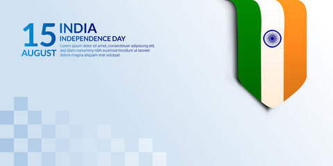 India independence day background with copy space for presentation and banner design