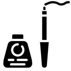 EYE LINER glyph icon,linear,outline,graphic,illustration